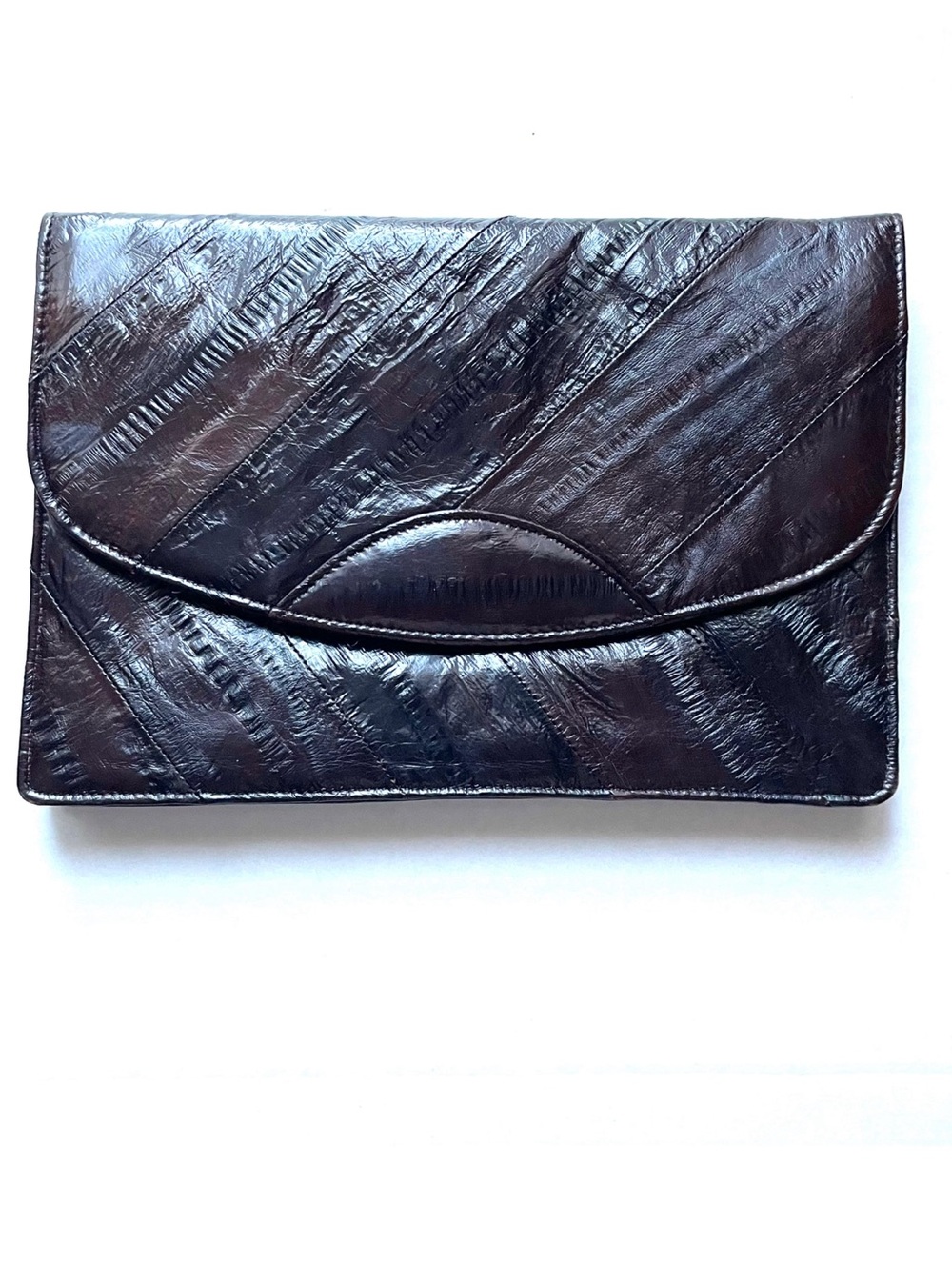 Espresso Brown Small Envelope Clutch - Classic Bag. Very soft and lightweight